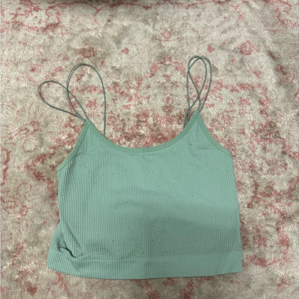 Mint Green Ribbed Women's Top